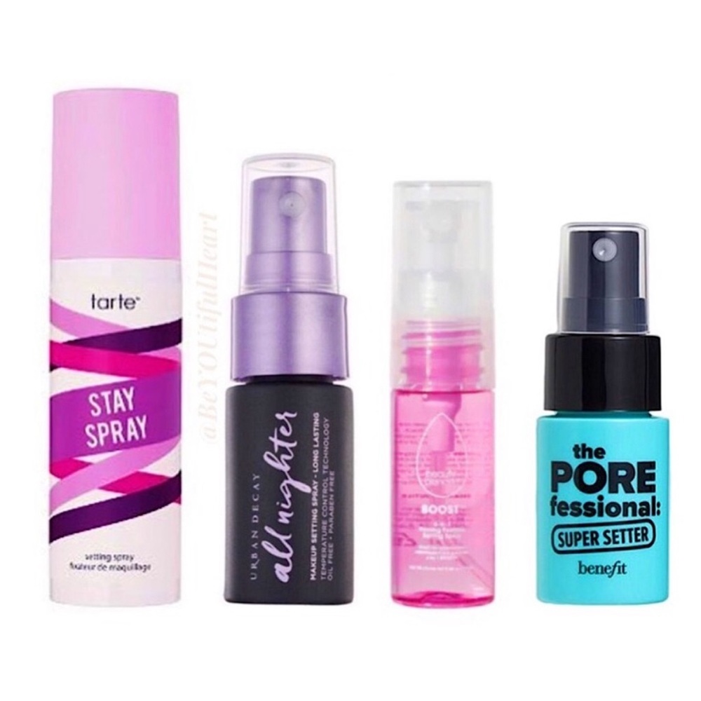 Makeup Mini Setting Spray Set - tarte, Urban Decay, beautyblender & Benefit